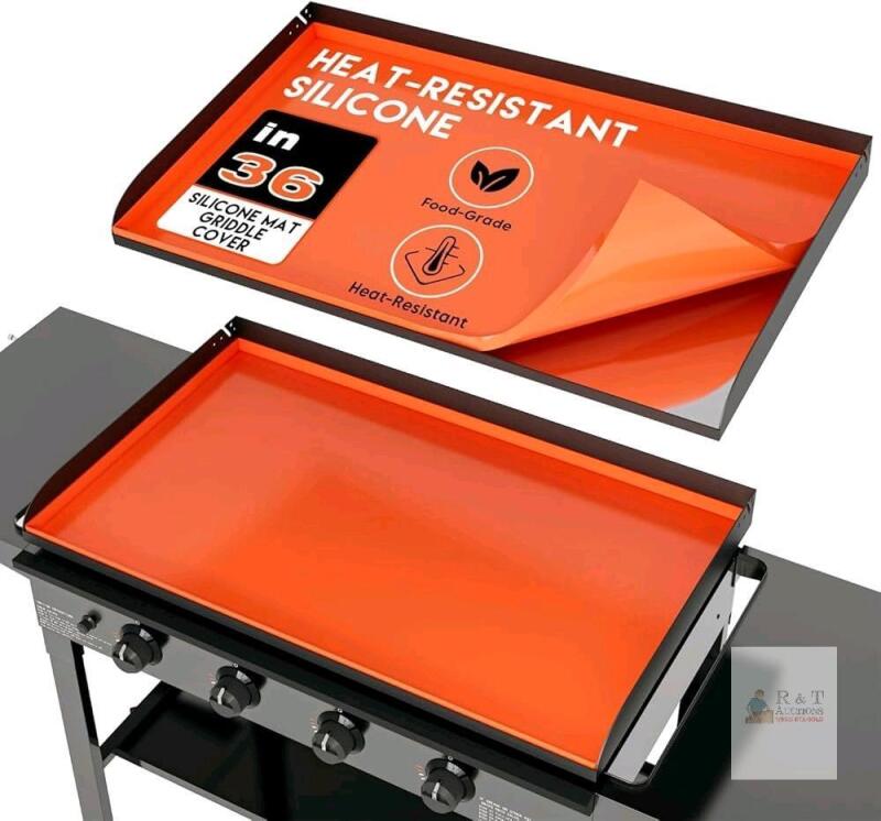 New 2-Pack Alawooder Silicone Griddle Mat for Blackstone Griddles 36 Inch - Food Grade Silicone Griddle Cover for Blackstone Flat Top Grill, 36" Thickened Buddy Mat Grilling Accessory for Black Stone Protection