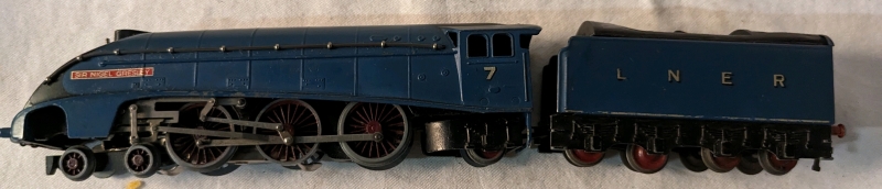 Meccano Hornby Locomotive and Coal Cart.