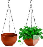 New ZEAYEA 2 Pack Hanging Planters, 9 Inch Self Watering Hanging Flower Pot for Indoor Outdoor Plants, Plastic Planter Pot with Hanging Chain and Detachable Base for Home Garden Decoration