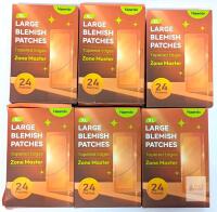 6 New Packs of 24 Naterido XL Large Blemish Patches, Hydrocolloid With Salicylic Acid & Tea Tree Oil [exp 2028-06-13]