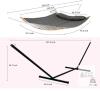 New - SUNCREAT Portable Hammock with Stand Included, Double Hammock with Curved Spreader Bar, Dark Gray - 2