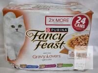 Purina Fancy Feast Gravy Lovers & Grilled 24-Can Variety Packs, 3oz Each, Best By Feb 2028