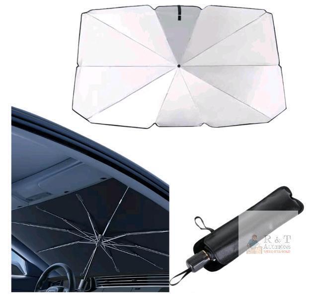New - Car Windshield Sun Shade Umbrella Foldable Sunshade Cover 5 Layers Nano Coating UV & Sun Blocking Car Front Window Shade for Auto Sedan SUV (57"X31")