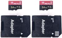 2 New 64GB Micro USB Cards With Adapters