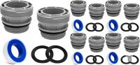 5 New 2-Packs Hose Conversion Adapters Kit for Intex & Coleman Pools, 4560 40mm Hose to 1 1/2 Inch Filter Hose Conversion Kit for Hayward Pool Filter Pump Hose Connector Above Ground Pools Part, Grey