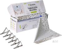 New Neatalia White Gold Plastic Tablecloth Roll 54inX120ft