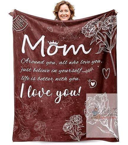 New "Mom, I Love You" Super Soft 60" &times; 50" Fleece Throw Blanket