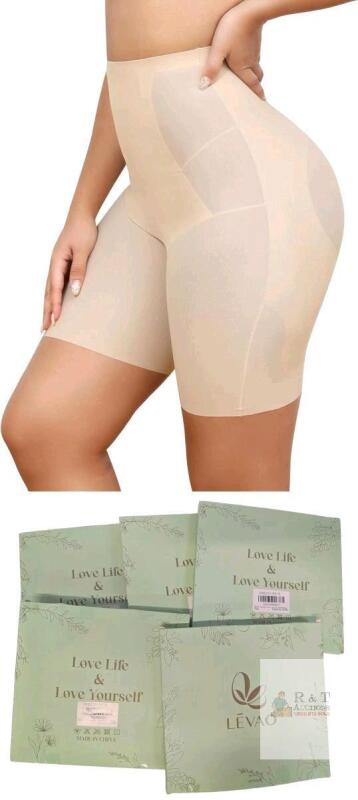5 New Pairs Size LG Women's LEVAO High Waisted Tummy Control Shorts for Women Shapewear with Steel Bones, Seamless Body Shaper Panties Anti-Roll Down