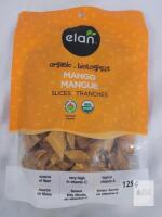 Elan Organic Mango Slices 125g, Gluten-Free, Vegan, Non-GMO, No Added Sugar, Resealable Pouch