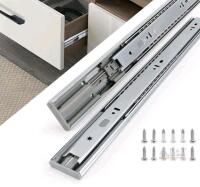 New - 2-Pairs HomDIY 18" Soft Close Drawer Slides Heavy Duty . Homdiy Full Extension Drawer Slides Ball Bearing Slides for Cabinets, 100 LB Capacity