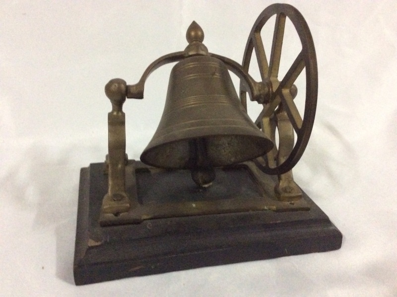 Miniature Brass Firehall Bell on stand