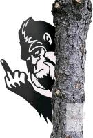New Funny Bigfoot Giving The Finger 2D Laser-Cut Metal Art