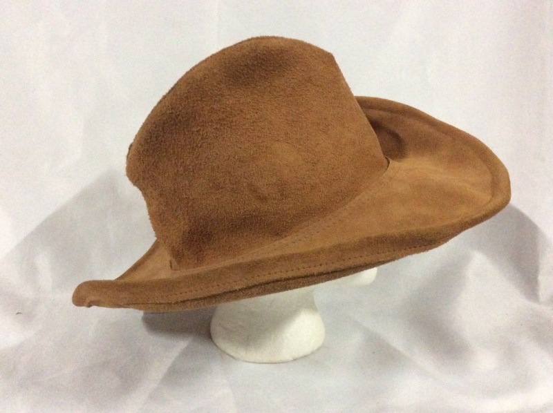 Suede Western Style Hat Brown