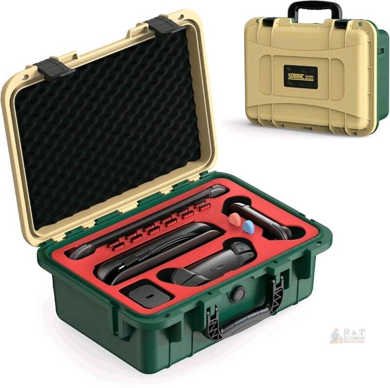 New STARTRC GAMES Hard Carrying Case for Nintendo Switch 2, Professional Deluxe IP67 Waterproof, Foam Lining Hard Travel Case for Nintendo Switch 2 Console Pro Controller & Accessories (Yellow & Green)
