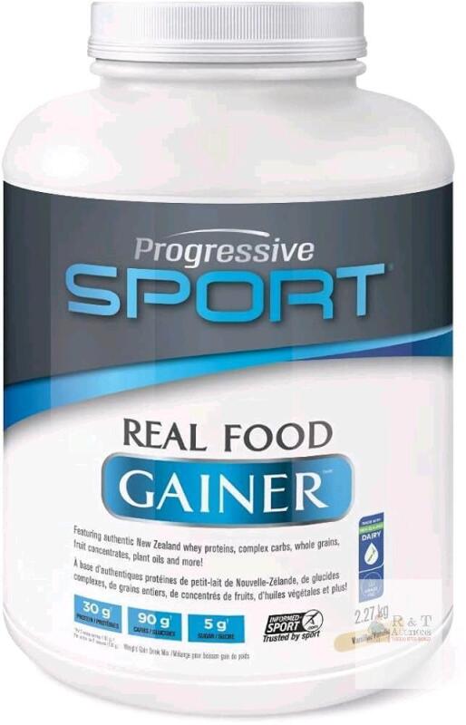 [exp 12/2028] New Progressive Sport Real Food Gainer, Vanilla Flavor, 2.27kg