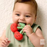 New Itzy Ritzy Comfort Crew Cherry, Natural Rubber Teether For Ages 3 Months +