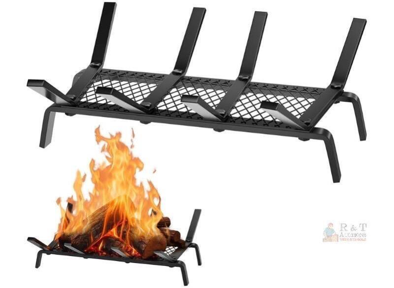 NEW Airfans Steel Fireplace Grate with Mesh Design and Ember Retainer