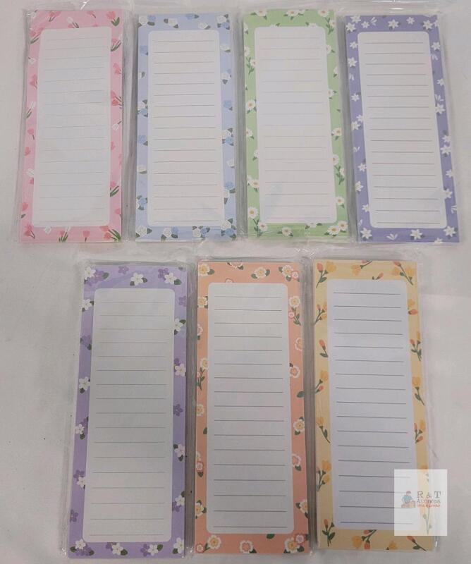 7 New Magnetic Fidge Notepads . 50 Sheets Per Pad . Full Magnet on Back