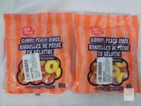 Lady Sarah Gummy Peach Rings, 4.2 oz (120 g) Package, Distributed by Marques MDR Brands