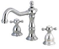 New - Kingston Brass Heritage 8" Widespread 2-Handle Bathroom Faucet in Polished Chrome