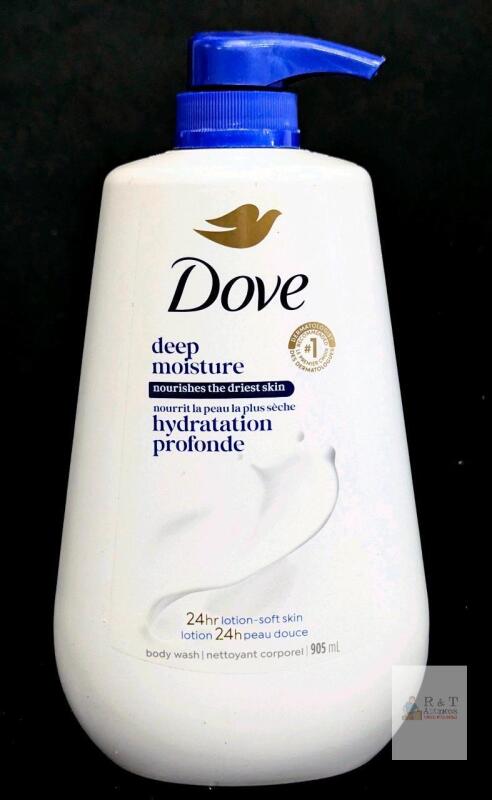 Dove Deep Moisture Body Wash Pump, 905 mL (30.6 fl oz), PETA Vegan, 24hr Hydration, Batch 11245JU42
