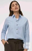 New Size LG Women's Paber Women 100% Cotton Linen Long Sleeve Shirt