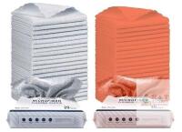 New MRD'S HOME 12" x 12" Microfiber Cleaning Cloth in Bag, 40 Pack Multi-Purpose Reusable Cleaning Wipes Rags, Lint Free, Scratch & Streak-Free, Orange/Grey