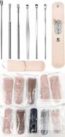 10 New Lieudage 6-Packs Stainless Steel Earwax Pick Ear Wax Removal Kit Innovative Spring Spoon Ear Wax Cleaner Curette Ear Remover Tool with Storage PU Leather Pouch (Assorted Colours)