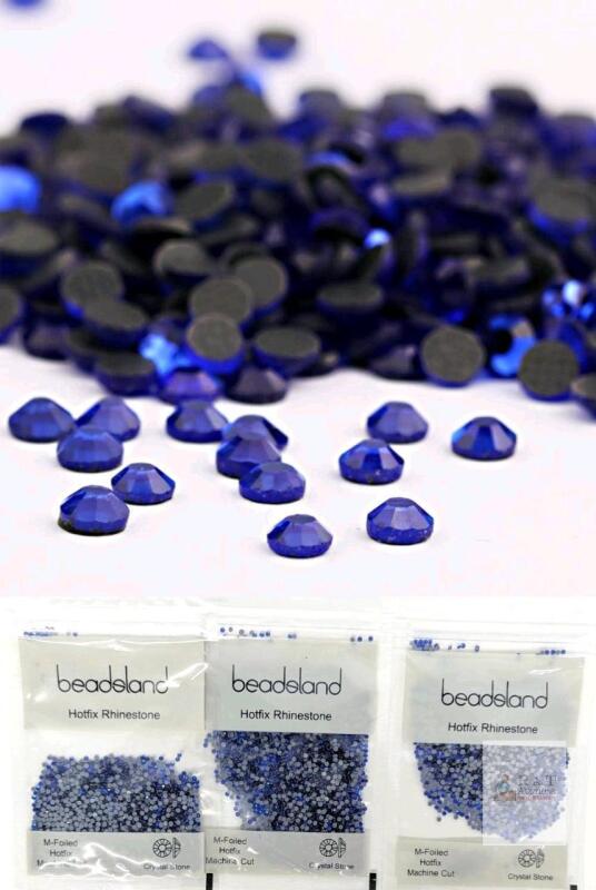 3 New BeadLand Crystal Hotfix Rhinestone,Machine Cut Stone 2880pcs/pkg (Sapphire, SS6 / 2mm)
