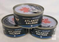 3 Gratitude Seafood Atlantic Salmon 150g Skinless Boneless With Sea Salt, Canada, Pull-Tab, 2030 Expiry