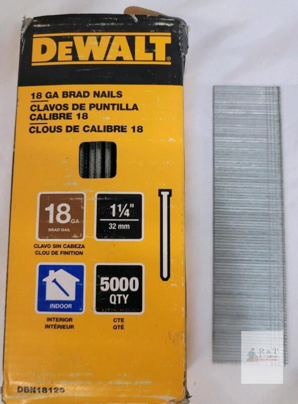 New - Dewalt 18ga 1&frac14;" Brad Nails . 3500+ Nails