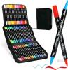 New HT Seven 48 Color Dual Tip Acrylic Paint Markers Set