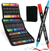 New HT Seven 48 Color Dual Tip Acrylic Paint Markers Set
