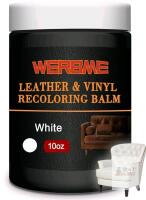 New - Leather Recoloring Balm & Color Restorer - 10OZ Multipurpose Dye & Paint for Faded Leather Couches, Car Seats, Shoes | Fix Scratches on Clothing, Furniture & Accessories(White)