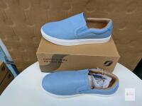 STQ Women's Slip-On Sneakers Denim Blue, Size 9, Cushioned Anti-Slip Sole, Model ST3220815NEW