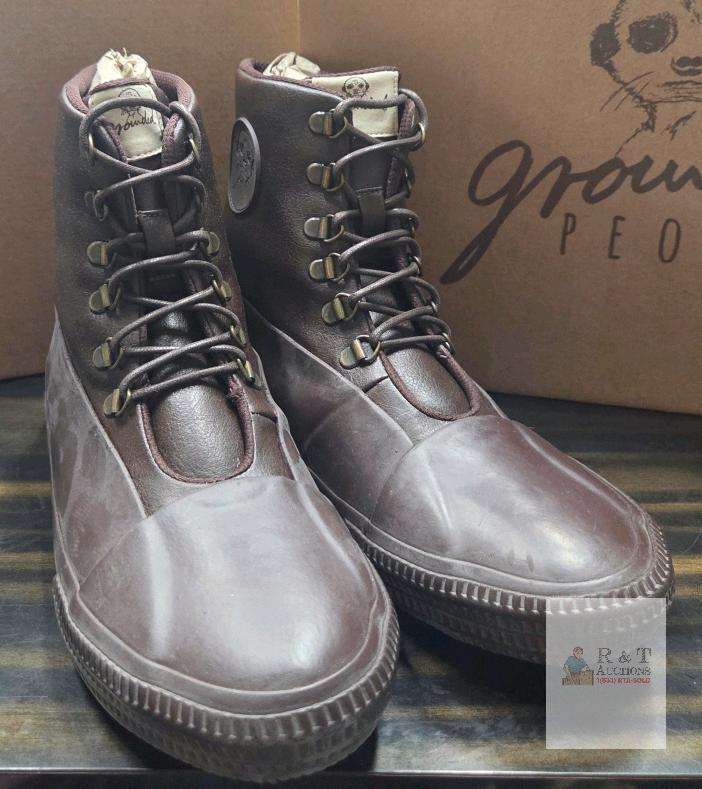 NEW Grounded People Jude Lace-Up Waterproof Boots, Espresso, Size US MENS 7 Women's 9