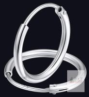 New FaithHeart Stamped S925 Sterling Silver Classic Hollow Hoop Earrings