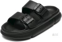 New Size 40-41 EU Unisex Platform Sandals with Arch Support Comfortable Foam Slides Lightweight Platform Soles，Adjustable Buckle，Extremely Comfortable