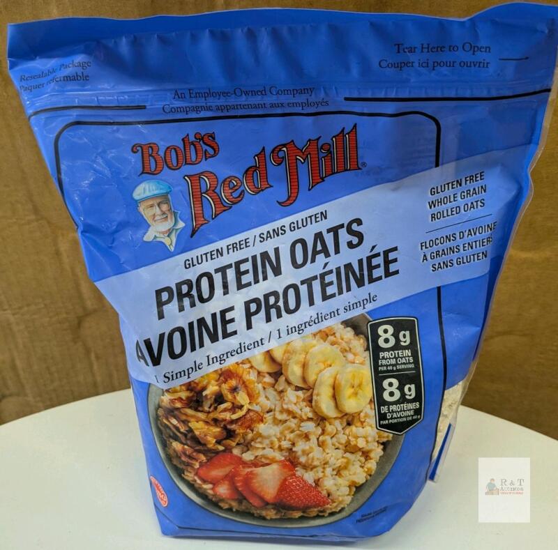 Bob&rsquo;s Red Mill Gluten Free Protein Oats, Whole Grain, 8g Protein, 2 lbs (907g), Resealable Bag