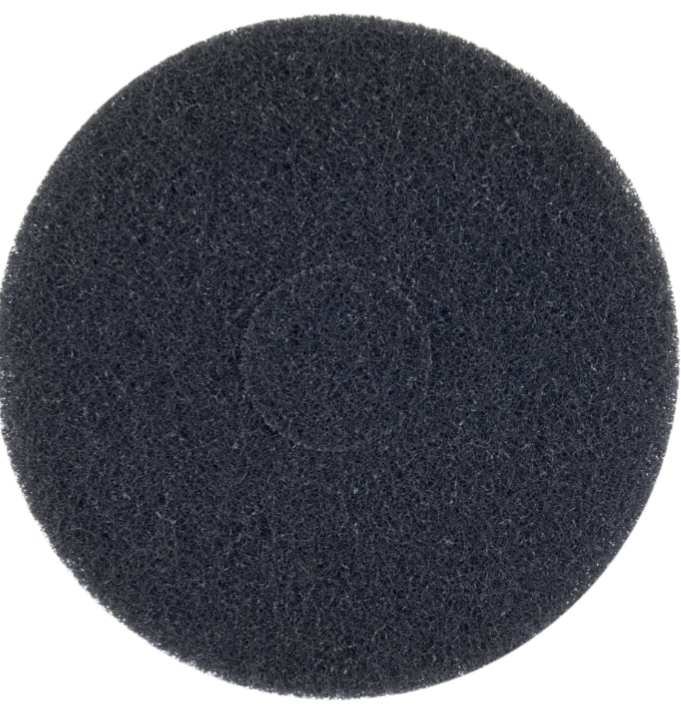 New Norton Bear-Tex Black Super Strip AO Medium Grit Non-Woven Round Floor Pad. 5 Pack