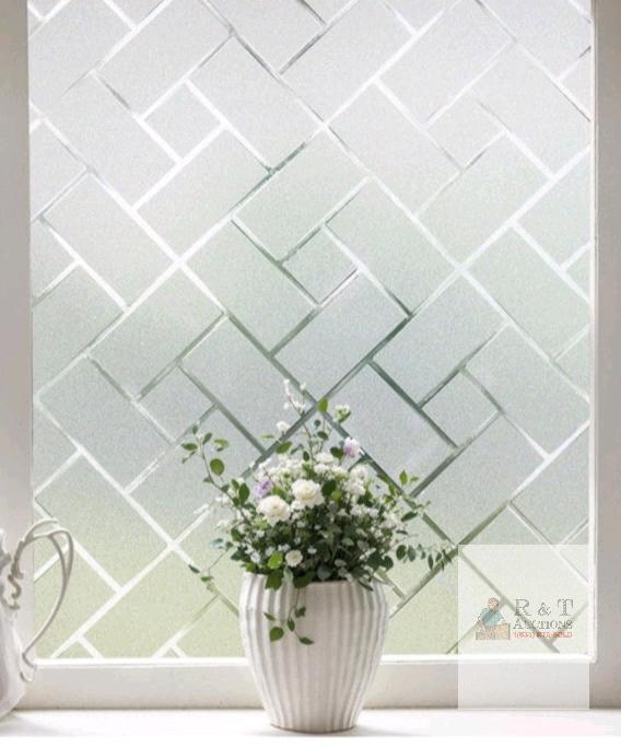*3*-new Rolls Coavas Window Privacy Film for Frosted Windows . 35"&times;78"