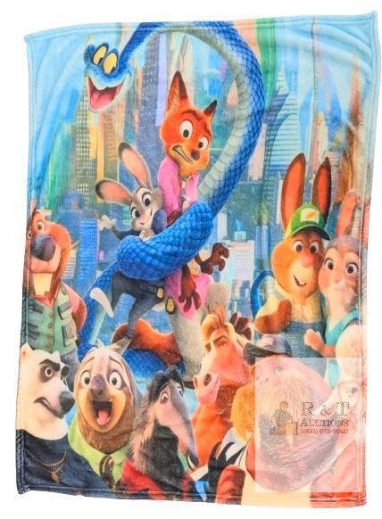 New 37" &times; 27" Zootopia 2 Style Super Soft Fleece Lap Blanket