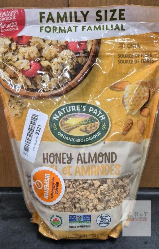 BB APR 26 Nature&rsquo;s Path Organic Honey Almond Granola, Family Size, Gluten-Free, Non-GMO, 24.7 oz (700 g)