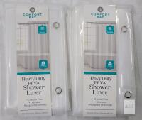 New - 2 Shower Liners - measures 70"W&times;72"L
