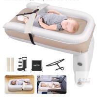 New - PAHTTO Inflatable Airplane Bed for Children, Portable Travel Mattress for Toddlers and Babies with Hand Pump, Aeroplane Travel Utensils