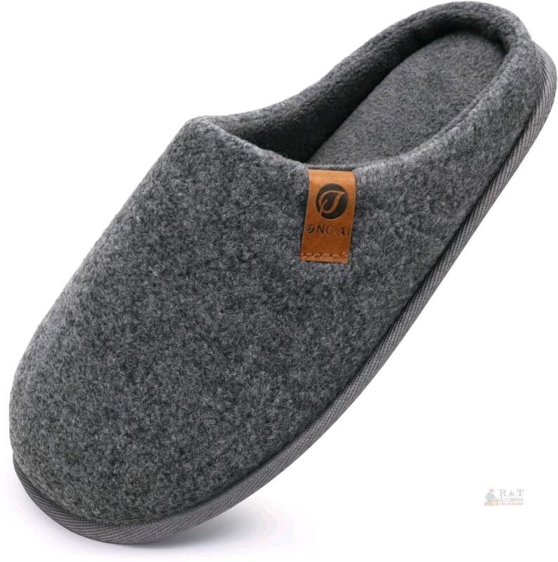 New Size 11 Men's ONCAI Cozy Memory Foam scuff Slippers Slip On Warm House Shoes Indoor/Outdoor With Best Arch Support