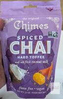 Chimes Spiced Chai Hard Toffee, 3.5 oz, Vegan, Gluten-Free, Non-GMO, Exp 2027/03/07
