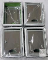 Four (4) New Suggestion Box Drop Box with Lock and Slot Wall Mount