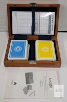 Bridge Set in Wooden Case w/Score Sheets & Rules
