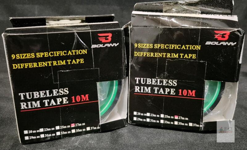 Bolany Tubeless Rim Tape 27mm x 10m Green, 2 Rolls, For Tubeless Bicycle Wheel Rims